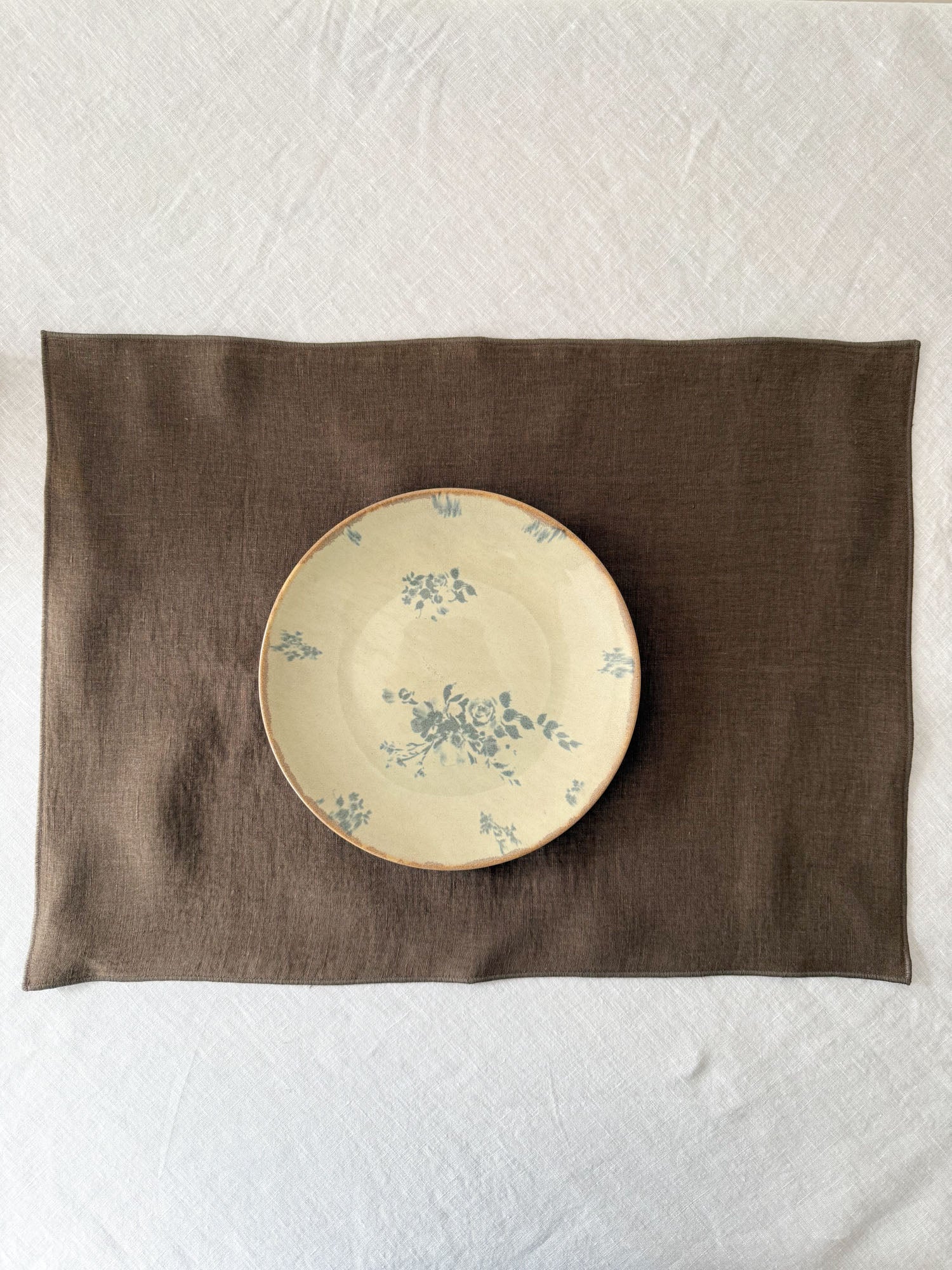 Bruin Linnen Placemat met Bies
