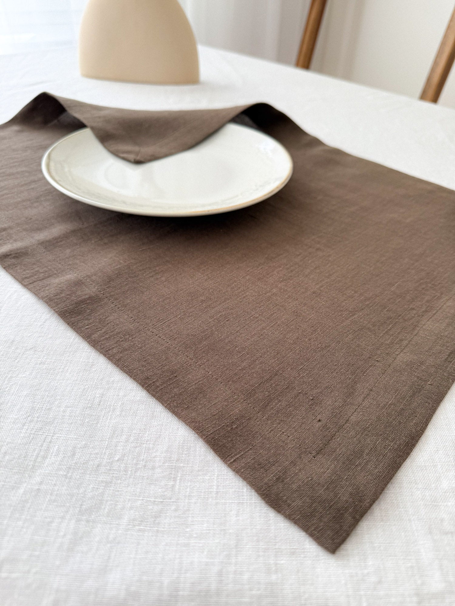 Bruin Linnen Placemat
