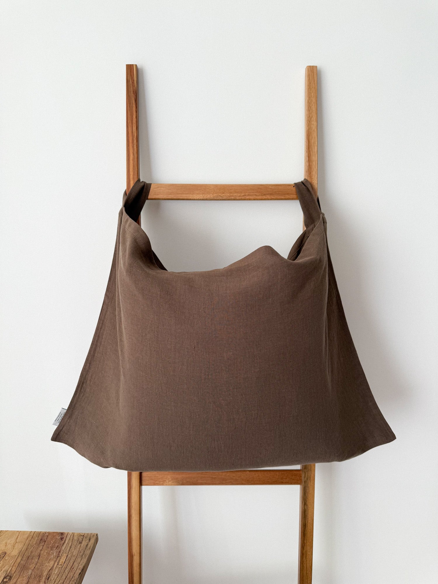 Bruin Linnen Waszak met Haken