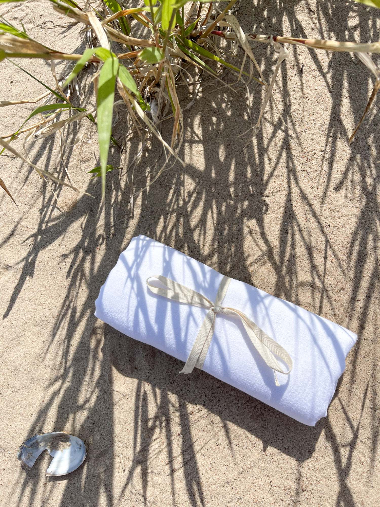 Wit Linnen Strandlaken