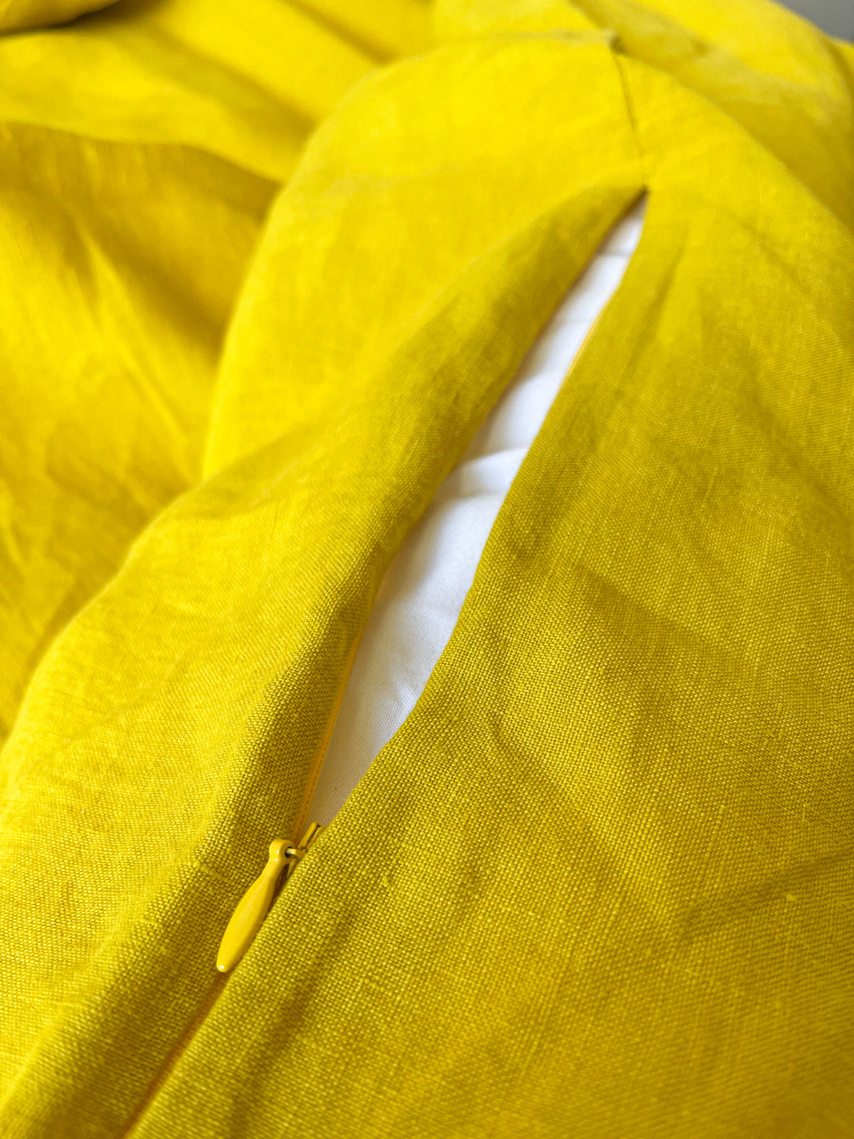 Housse de couette en lin - jaune chartreuse - Linen Notes