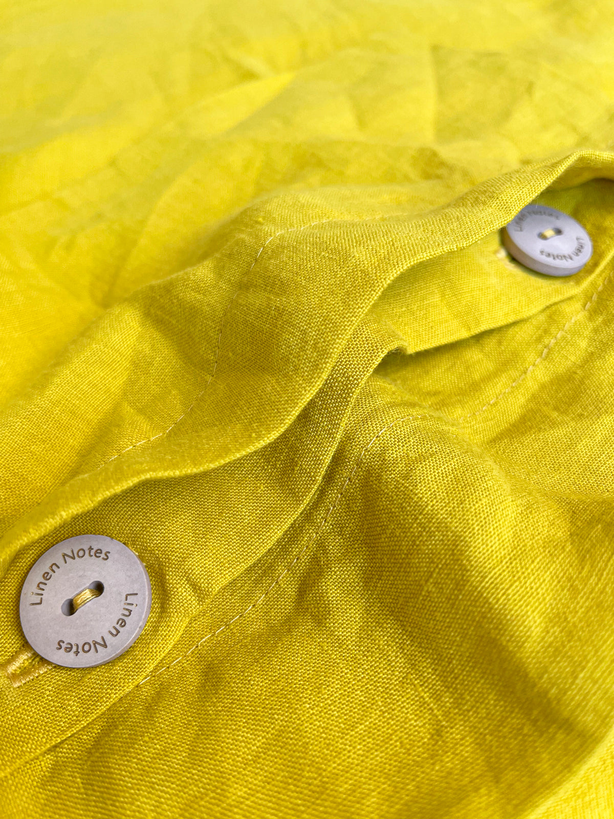 Housse de couette en lin - jaune chartreuse - Linen Notes