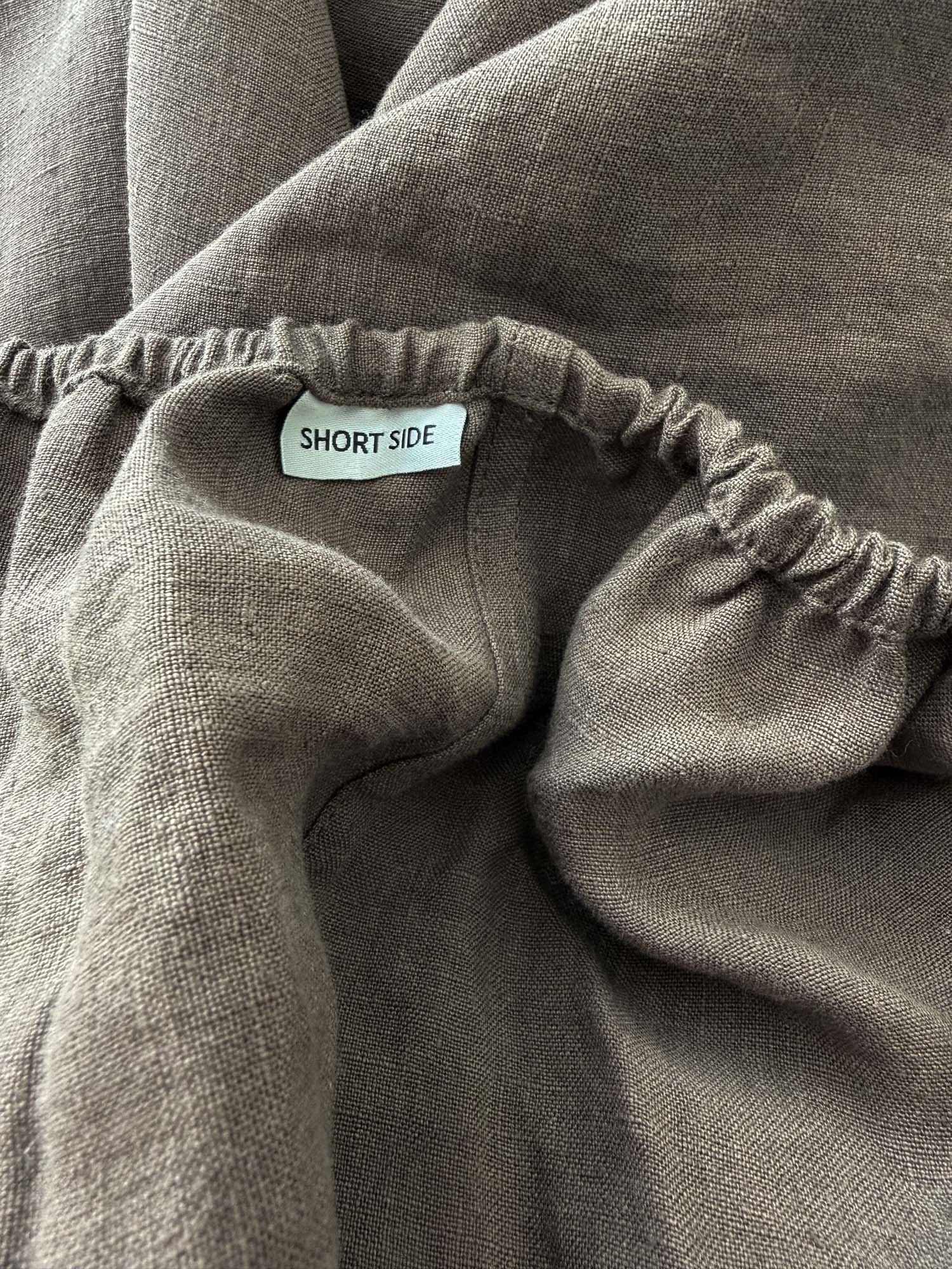 Linnen Hoeslaken - Bruin