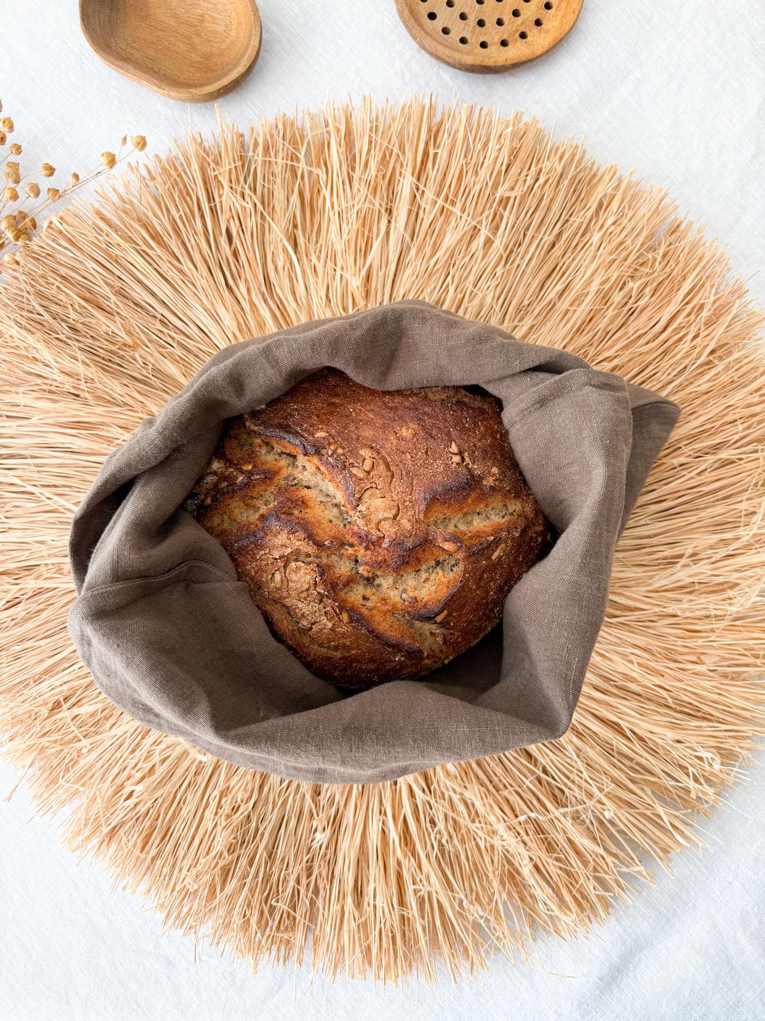 Bruin Linnen Broodzak